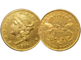 Gold coin of 20 dollars “Double Eagle”